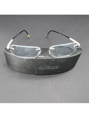 Silhouette Eyeglasses Rimless Frames Titanium White / Black